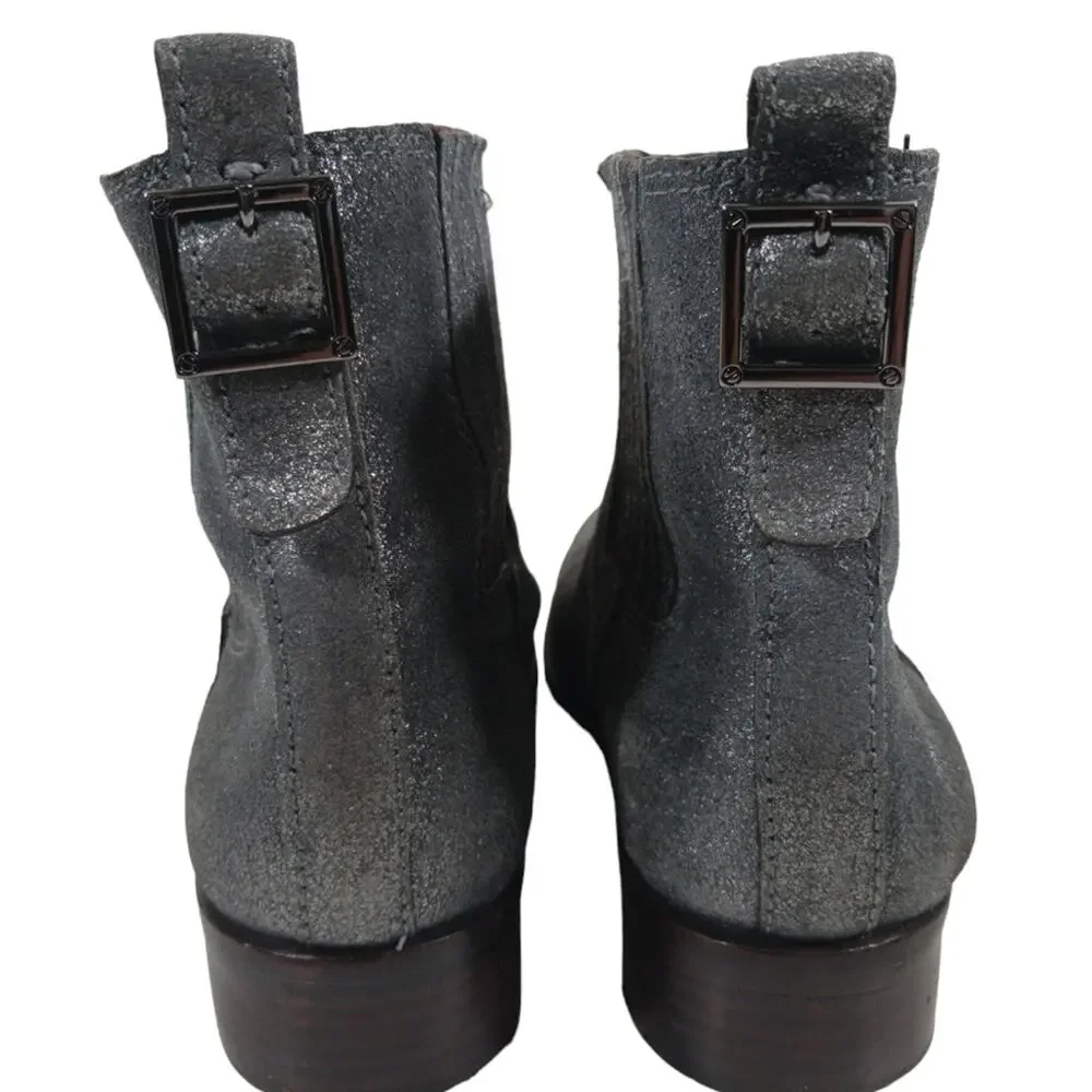 Tory Burch Metalic Silver/Gray Boots GUC $365 Size 6.5M   FS2160